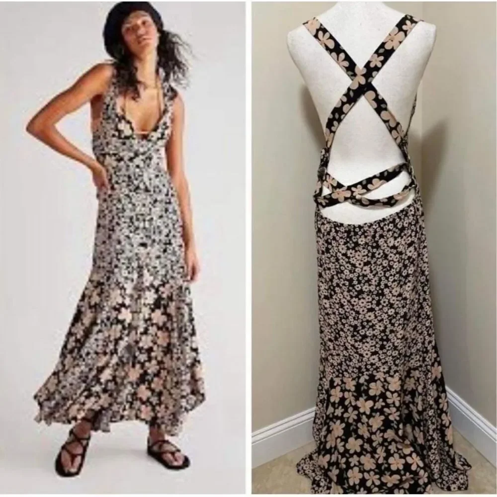New Free  People Dewberry Maxi Dress Size XS - Picture 2 of 5